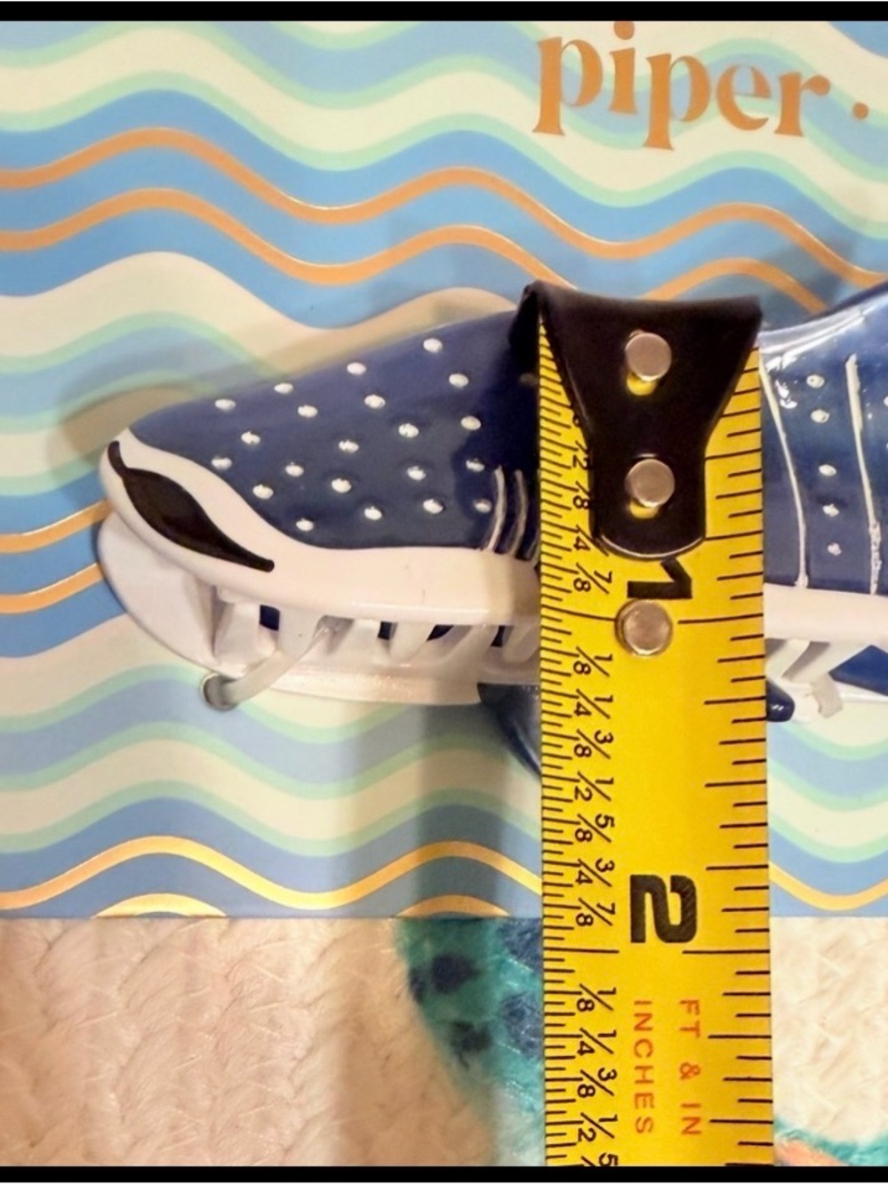 Piper•K Navy Whale Shark Decorative Hair Clip NEW - Picture 7 of 9